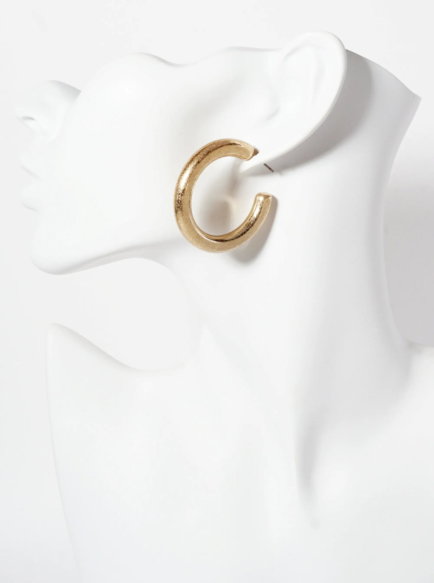 40mm Hollow Open Hoop Earrings With-Titanium-Post