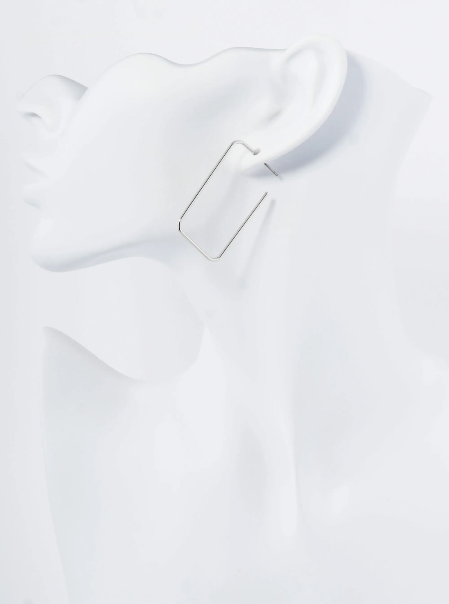 40mm Rectangle Shape Lightweight Wire Hoop Earrings