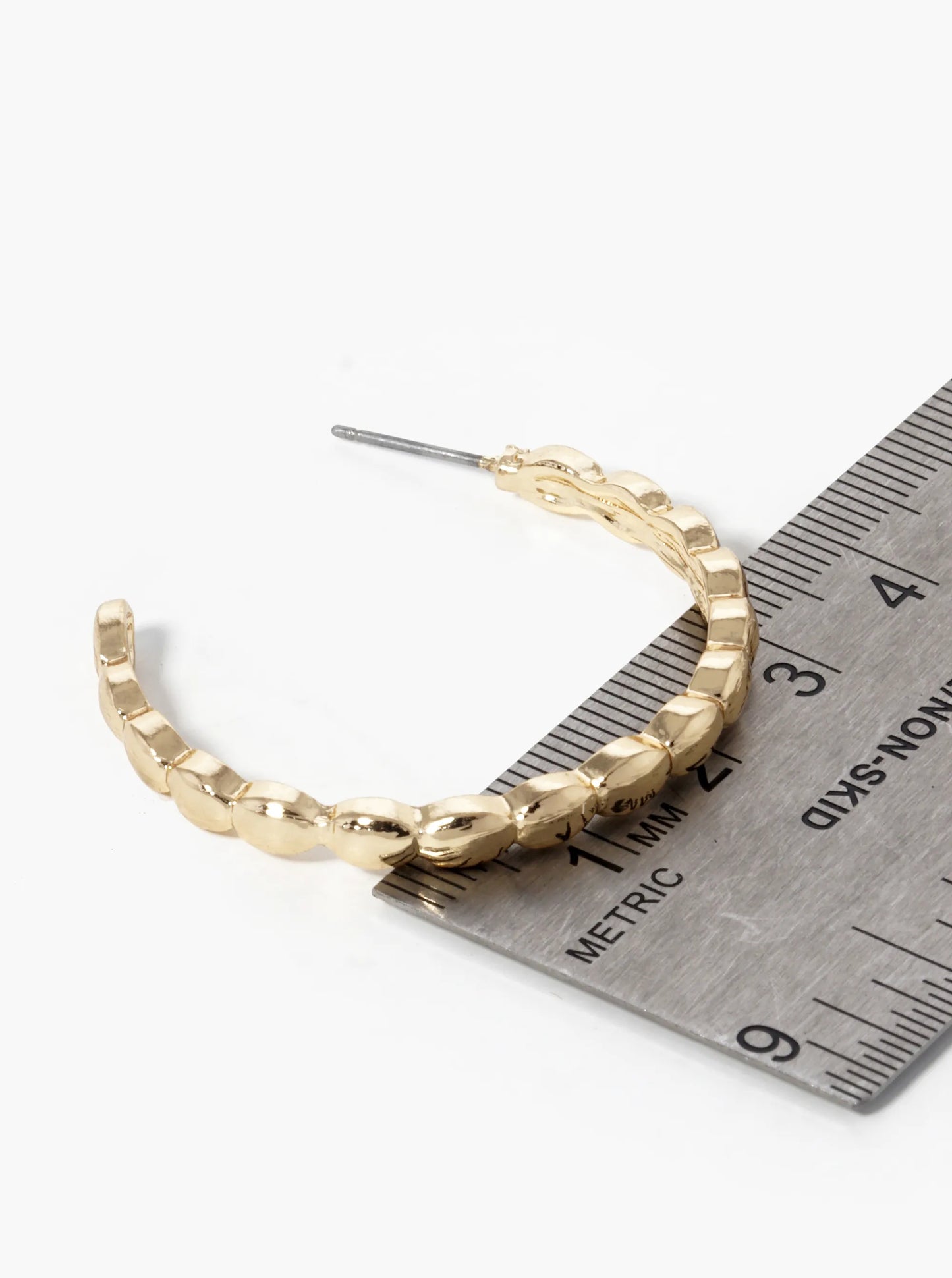 40mm Shiny Ball Hoop Earrings