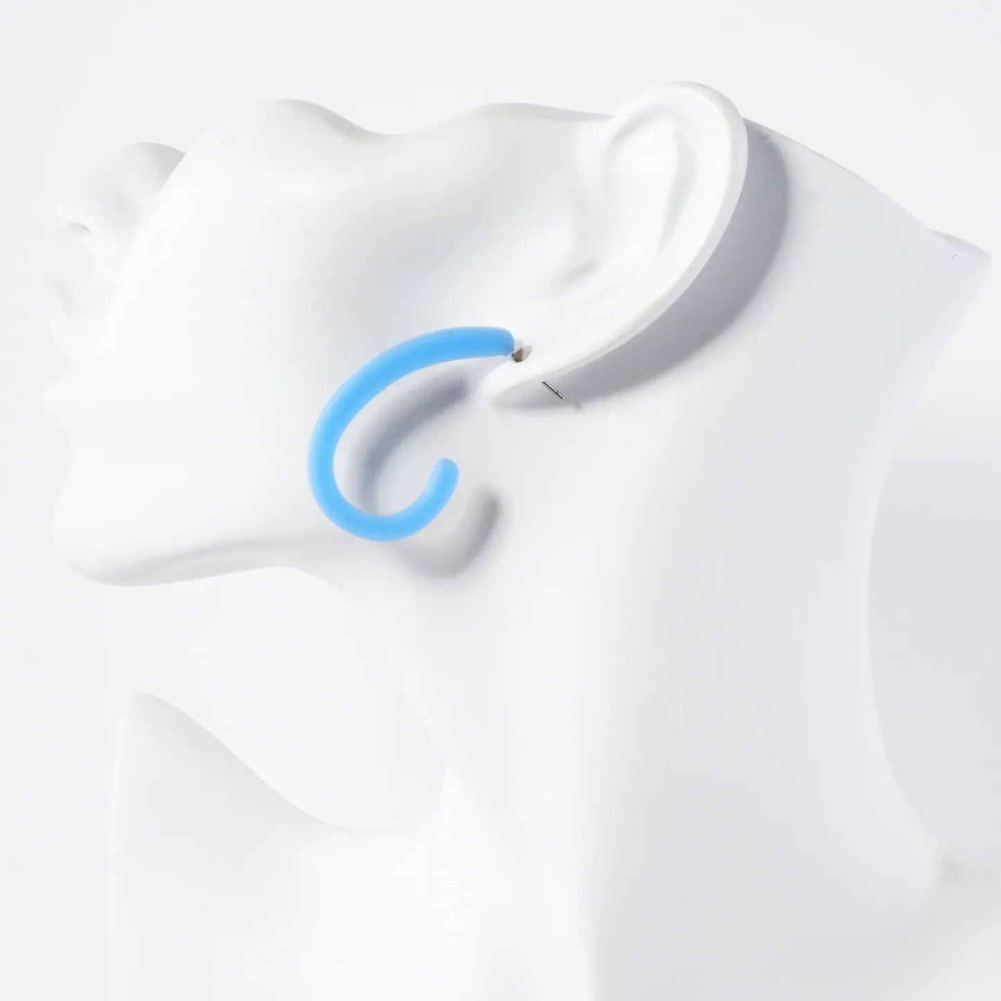 40mm Teardrop Shaped Resin Open Hoop Earrings