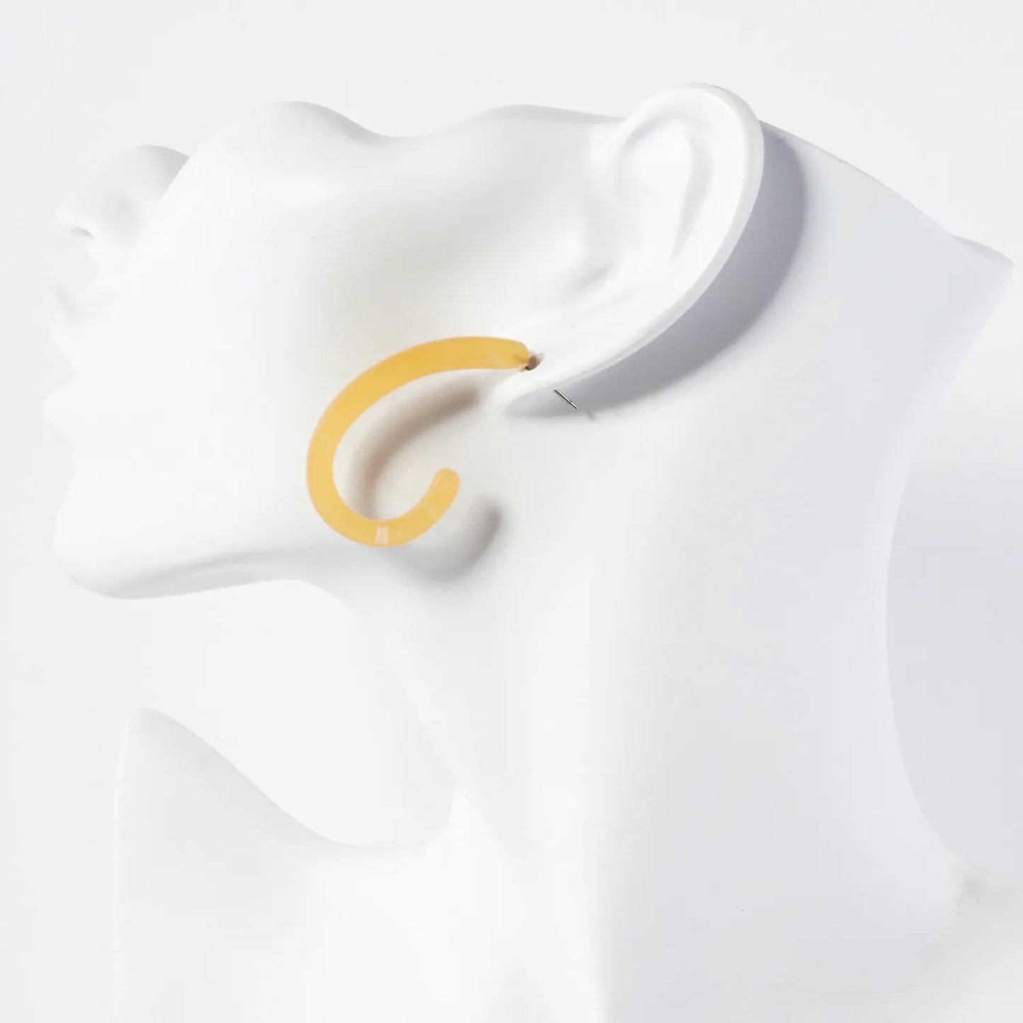 40mm Teardrop Shaped Resin Open Hoop Earrings