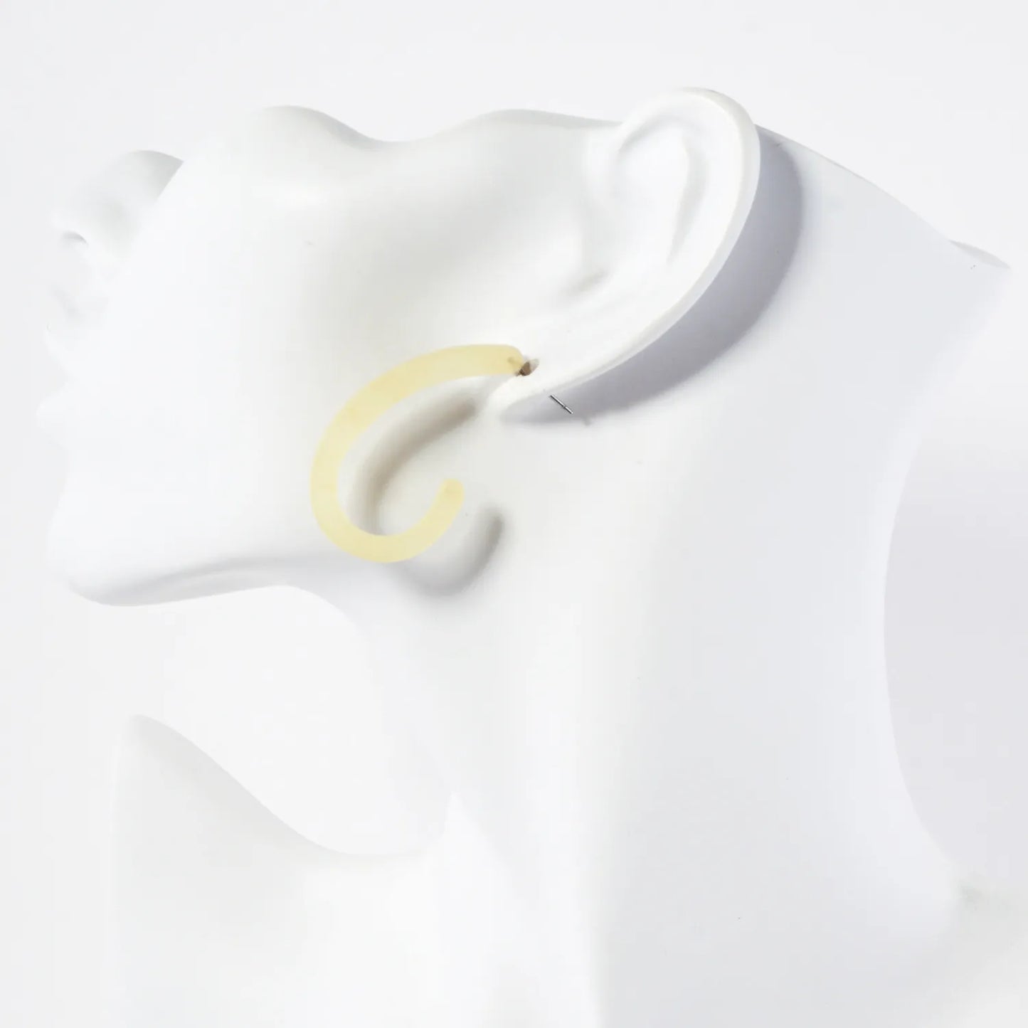 40mm Teardrop Shaped Resin Open Hoop Earrings
