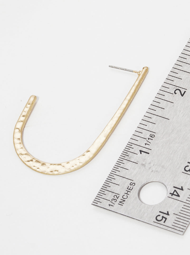 40mm Hammered Geometric Shape Hoop Earrings