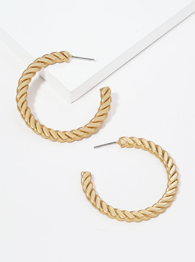 40mm Metal Hoop Earrings