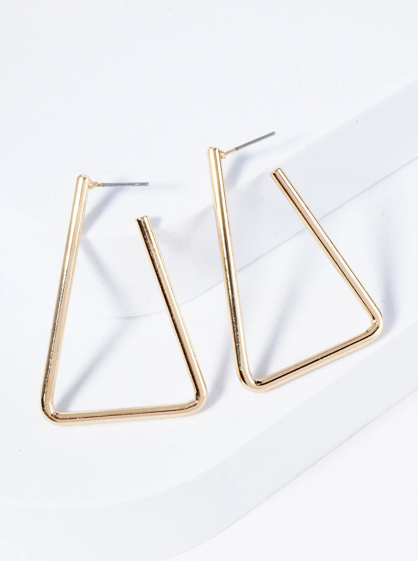 45mm Metal Triangle Open Hoop Earrings