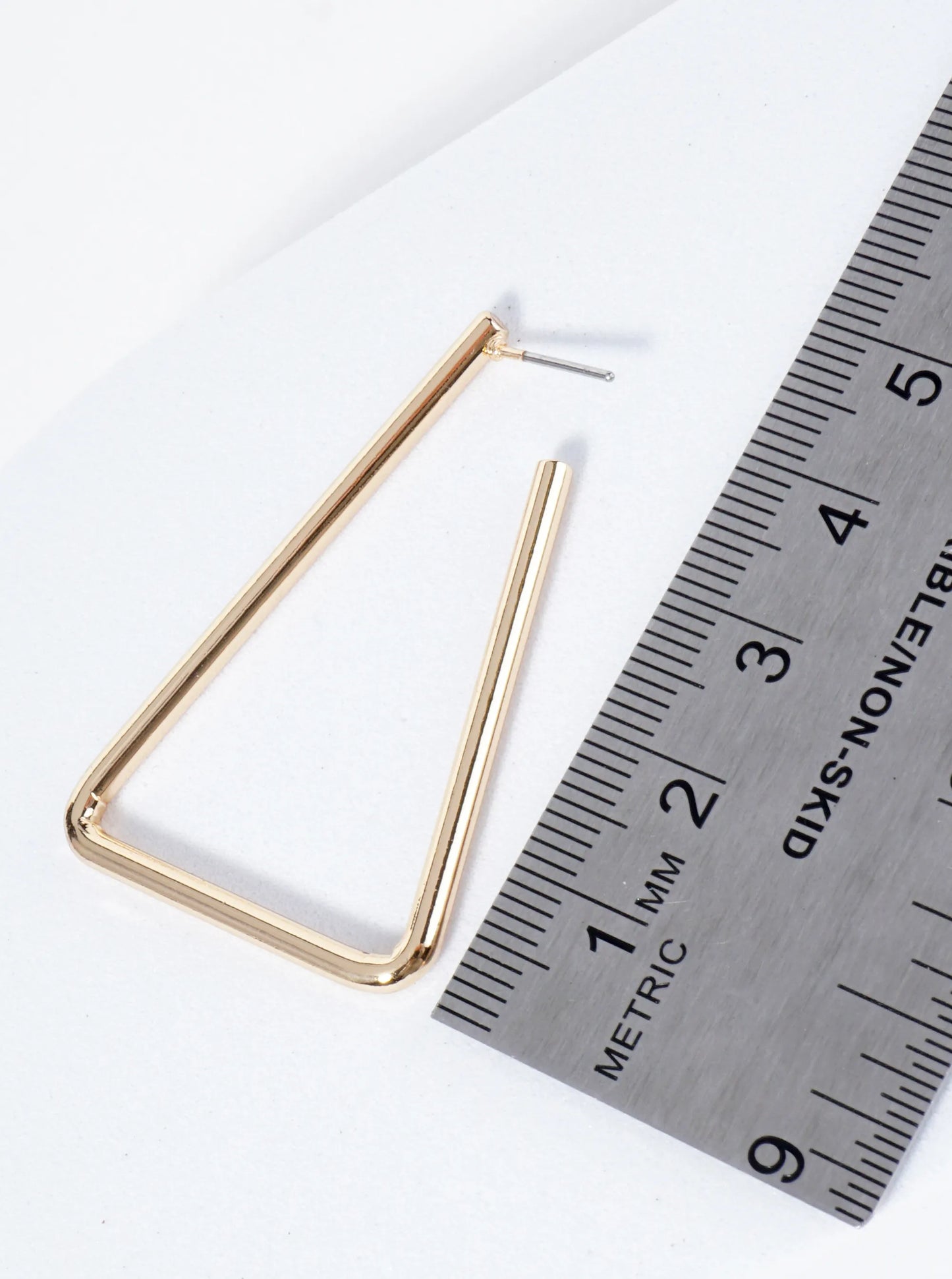 45mm Metal Triangle Open Hoop Earrings