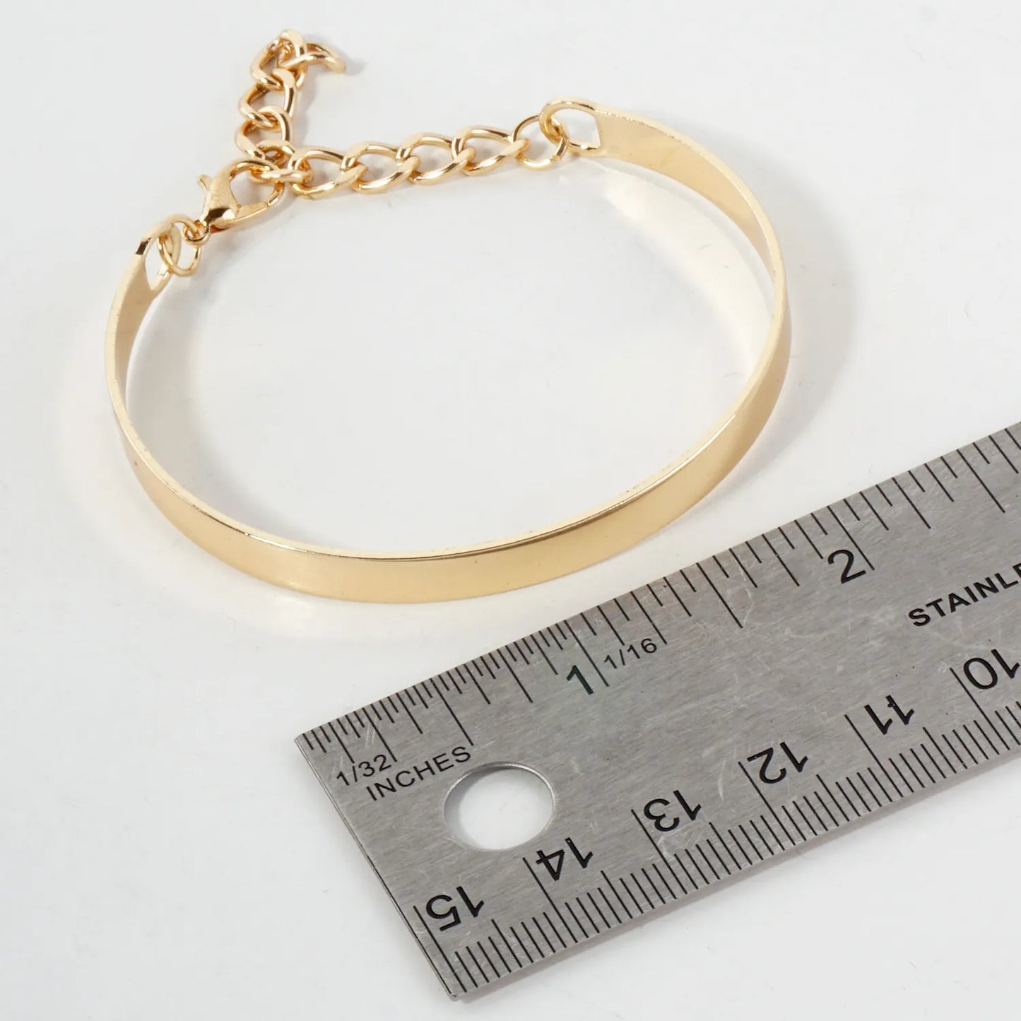 4PC-Set Polished Metal Multi Chain Bracelet