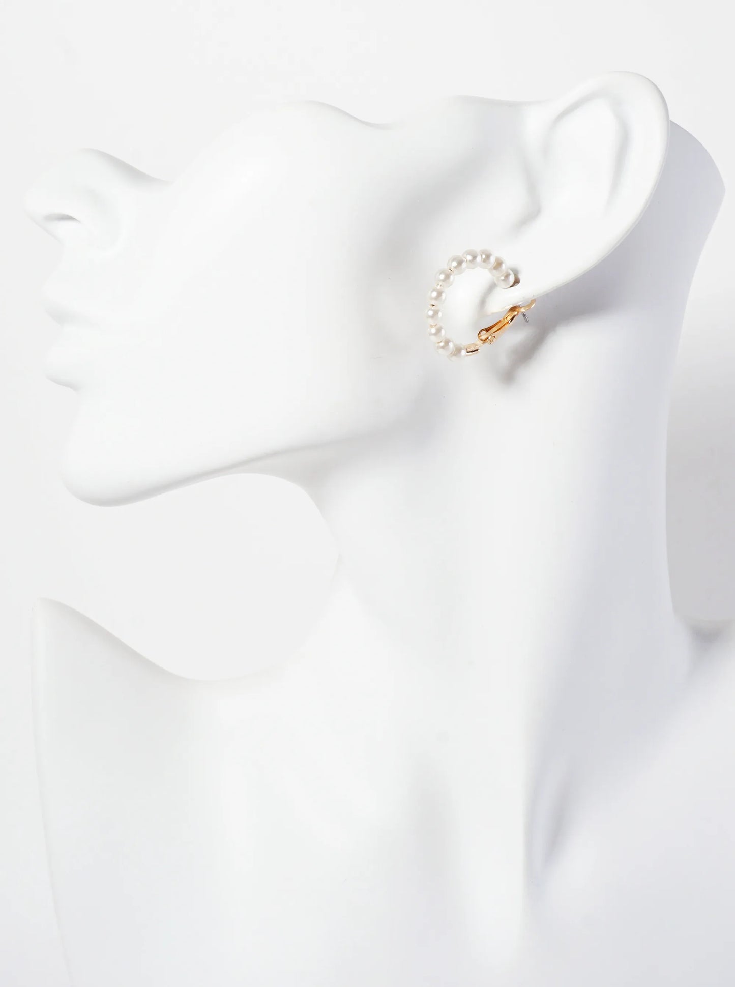 4mm Ball-Bead 20mm Latch-Back Hoop Earrings