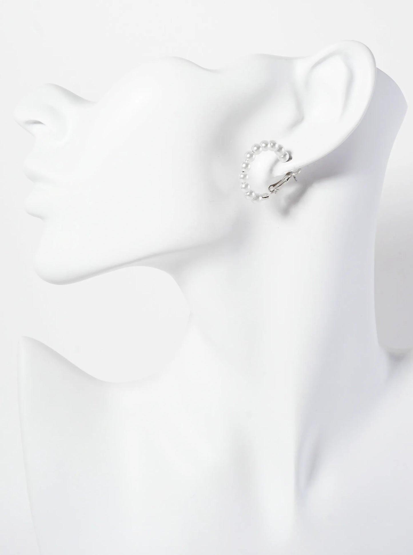 4mm Ball-Bead 20mm Latch-Back Hoop Earrings