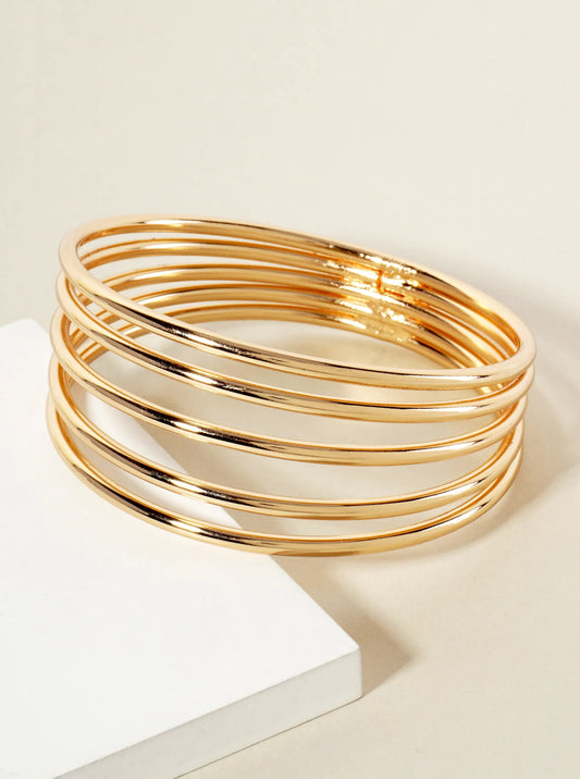 5-Layer Metal Bangle Bracelet
