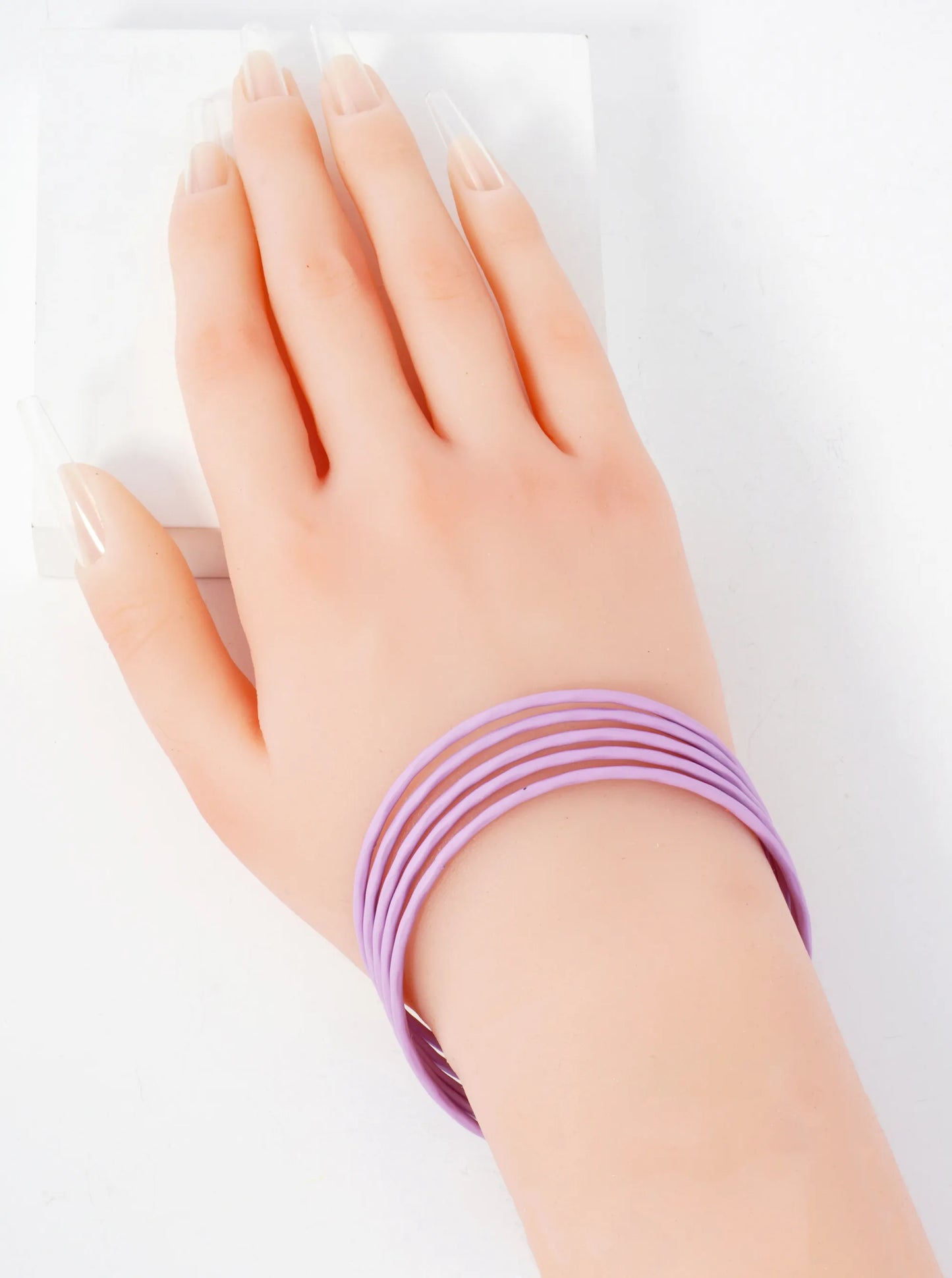 5-PC-Set Hammered-Texture Metal Enamel Bangle Bracelet