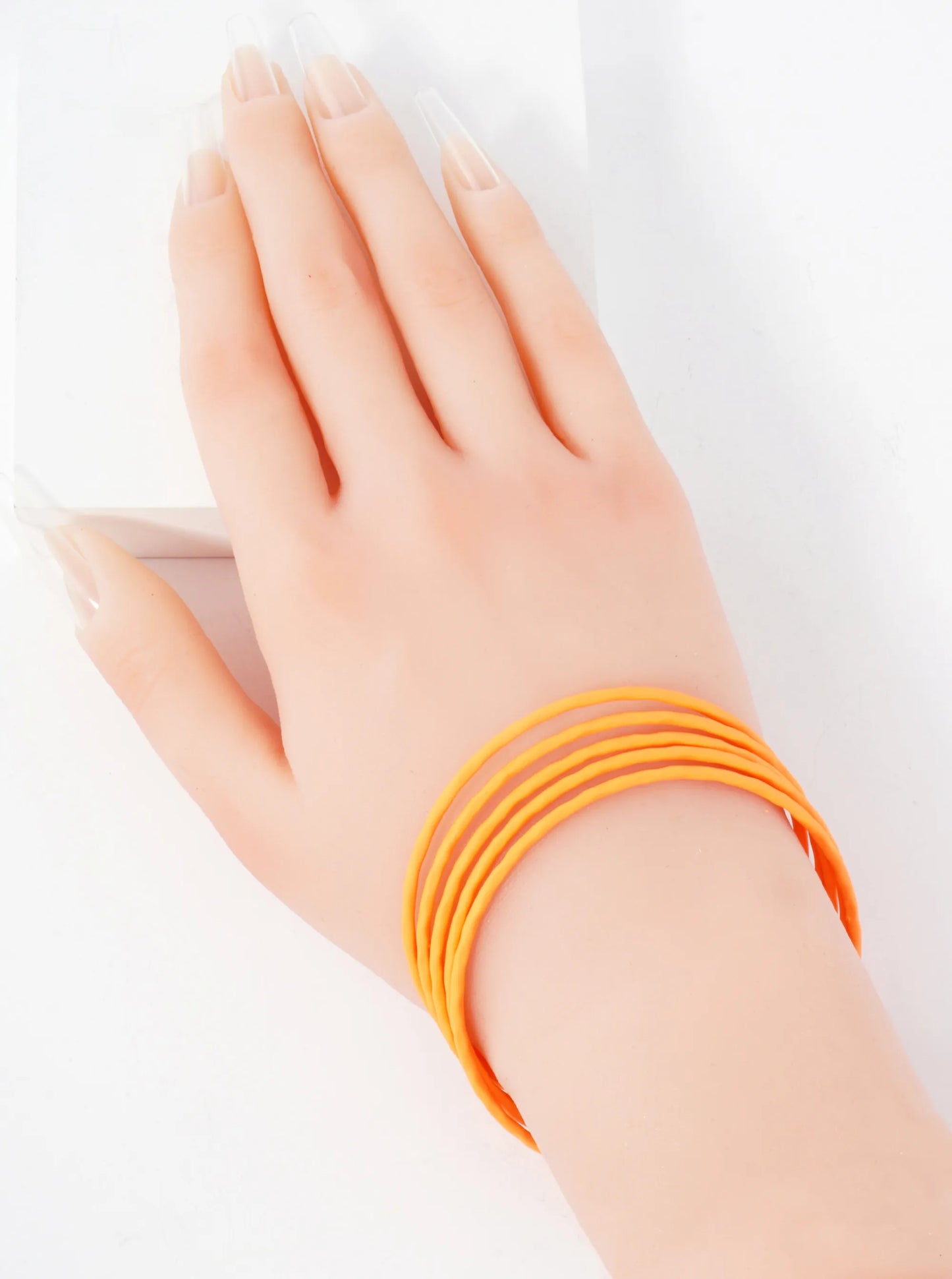 5-PC-Set Hammered-Texture Metal Enamel Bangle Bracelet