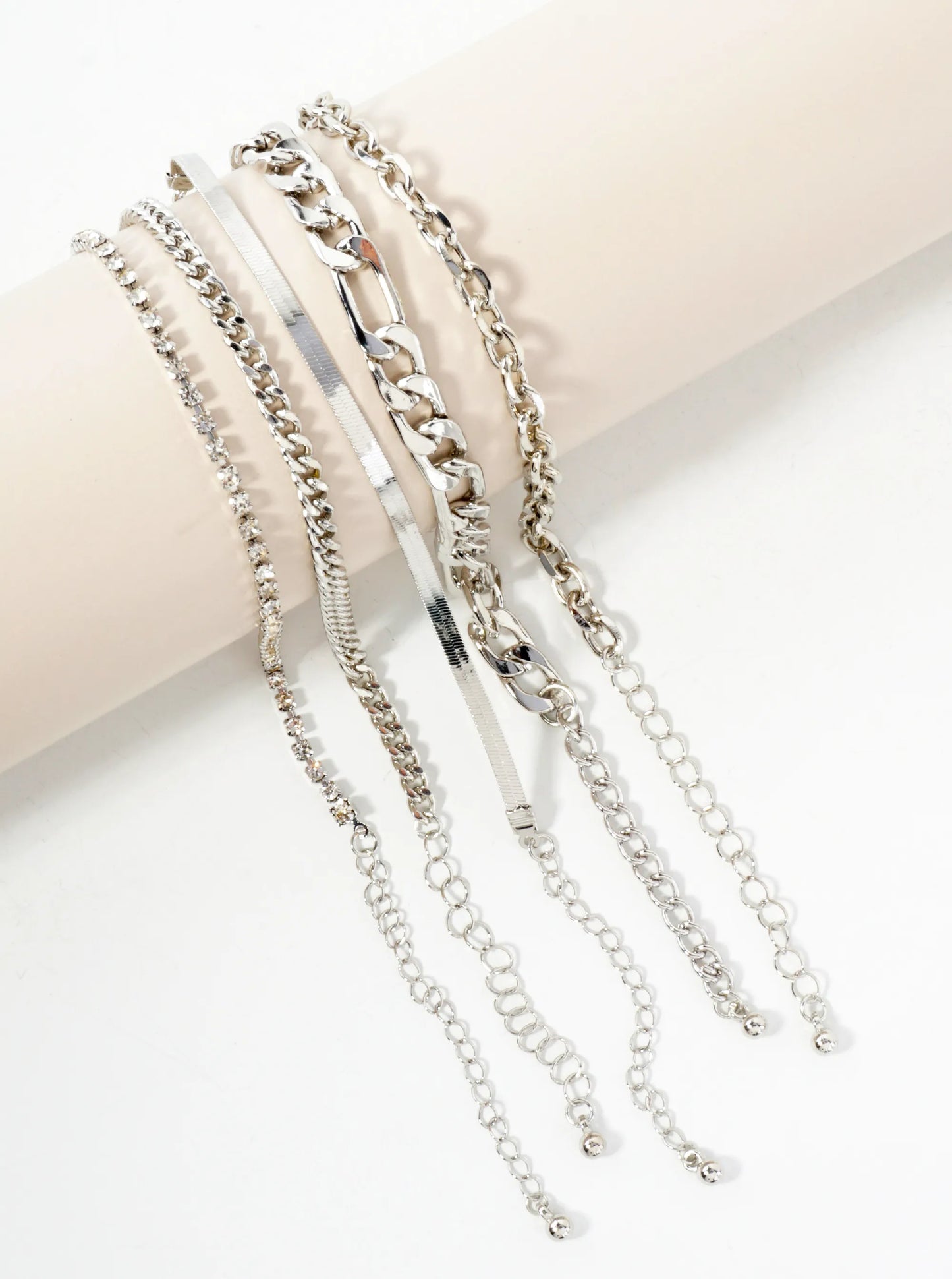 5-Piece Layered Stackable Chain Bracelet Set AB1518
