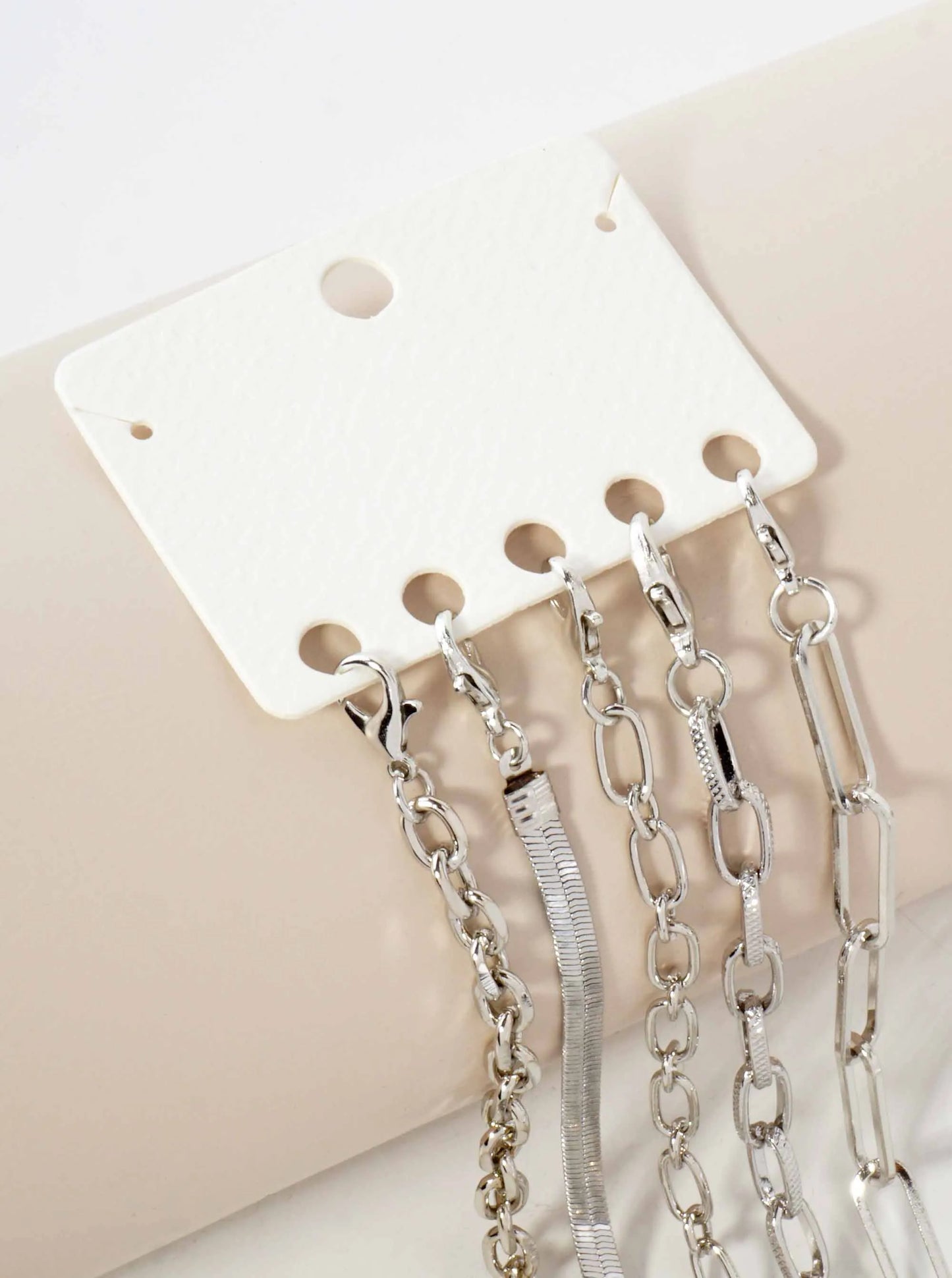 5-Piece Layered Stackable Chain Bracelet Set AB1519