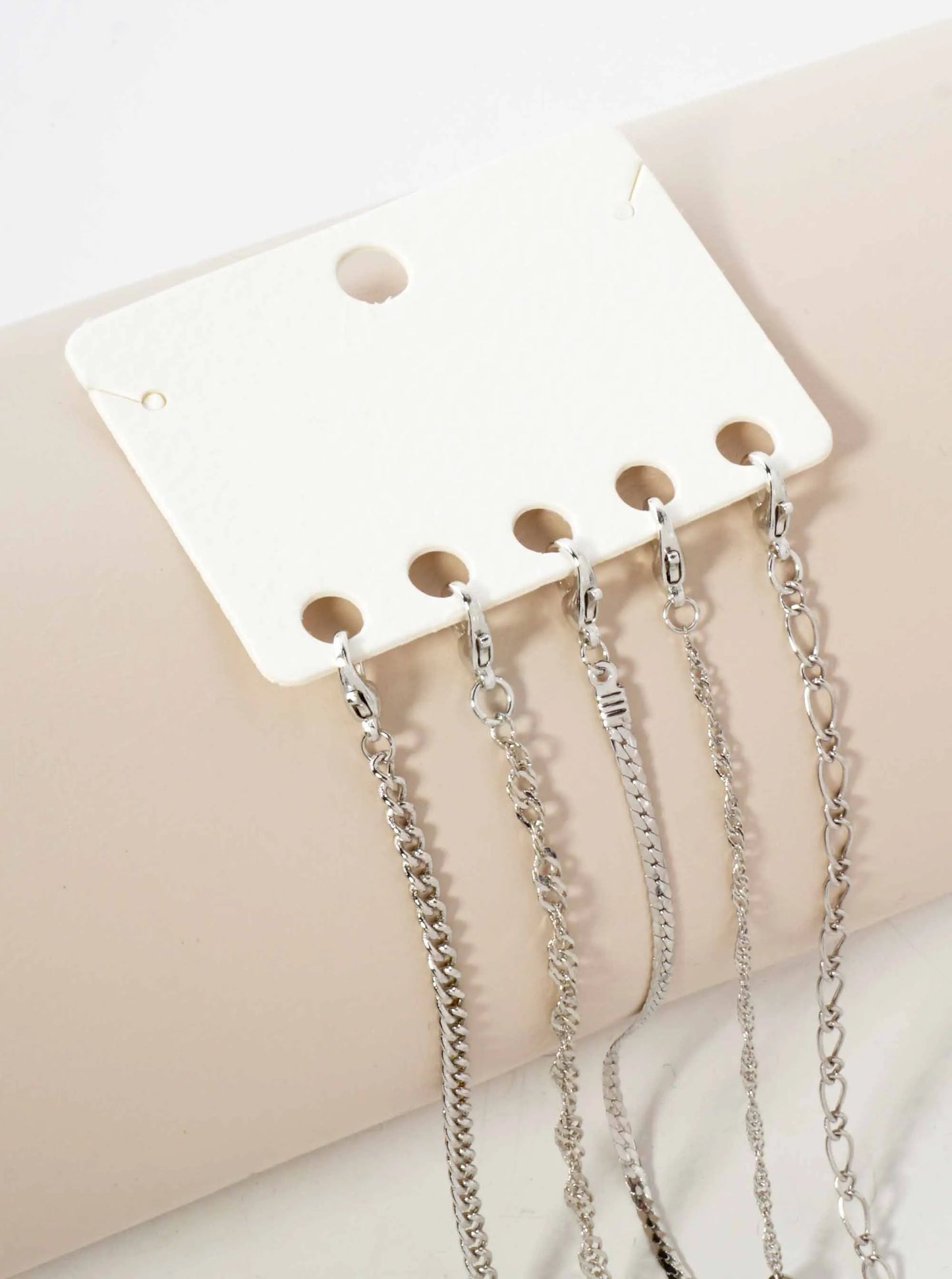 5-Piece Layered Stackable Chain Bracelet Set AB1520