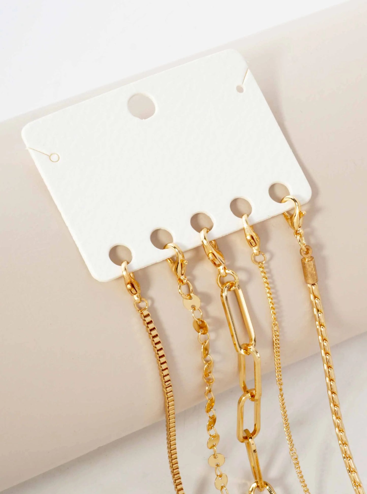 5-Piece Layered Stackable Chain Bracelet Set AB1521