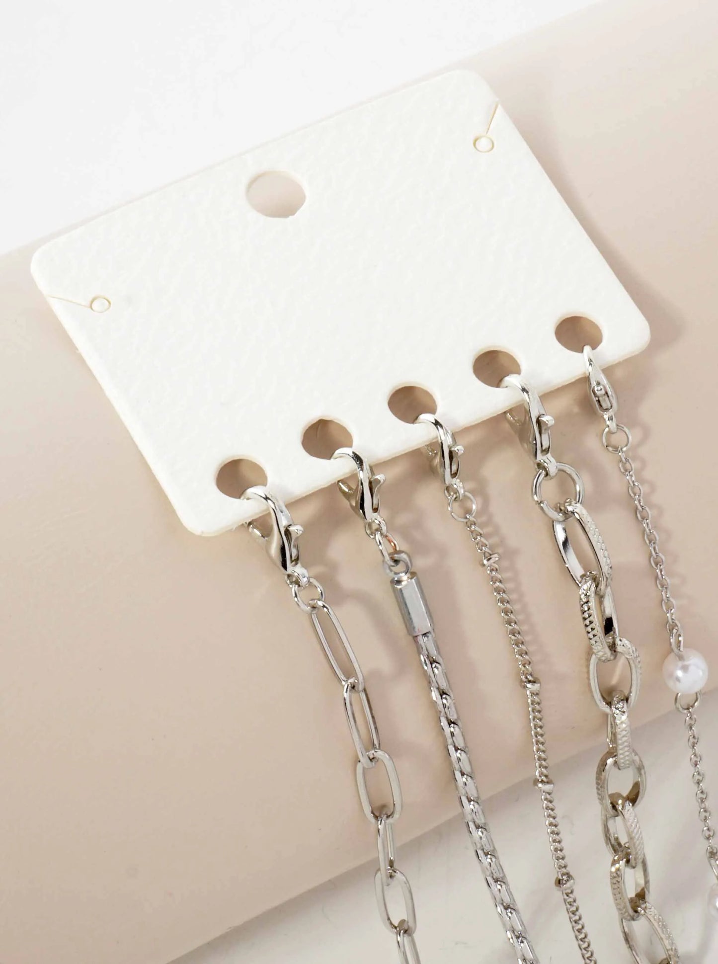 5-Piece Layered Stackable Chain Bracelet Set AB1522
