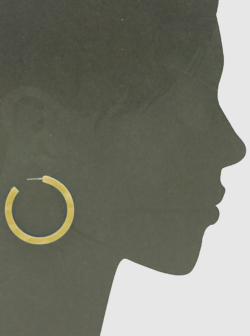 50mm Round Shaped Resin Hoop Earrings