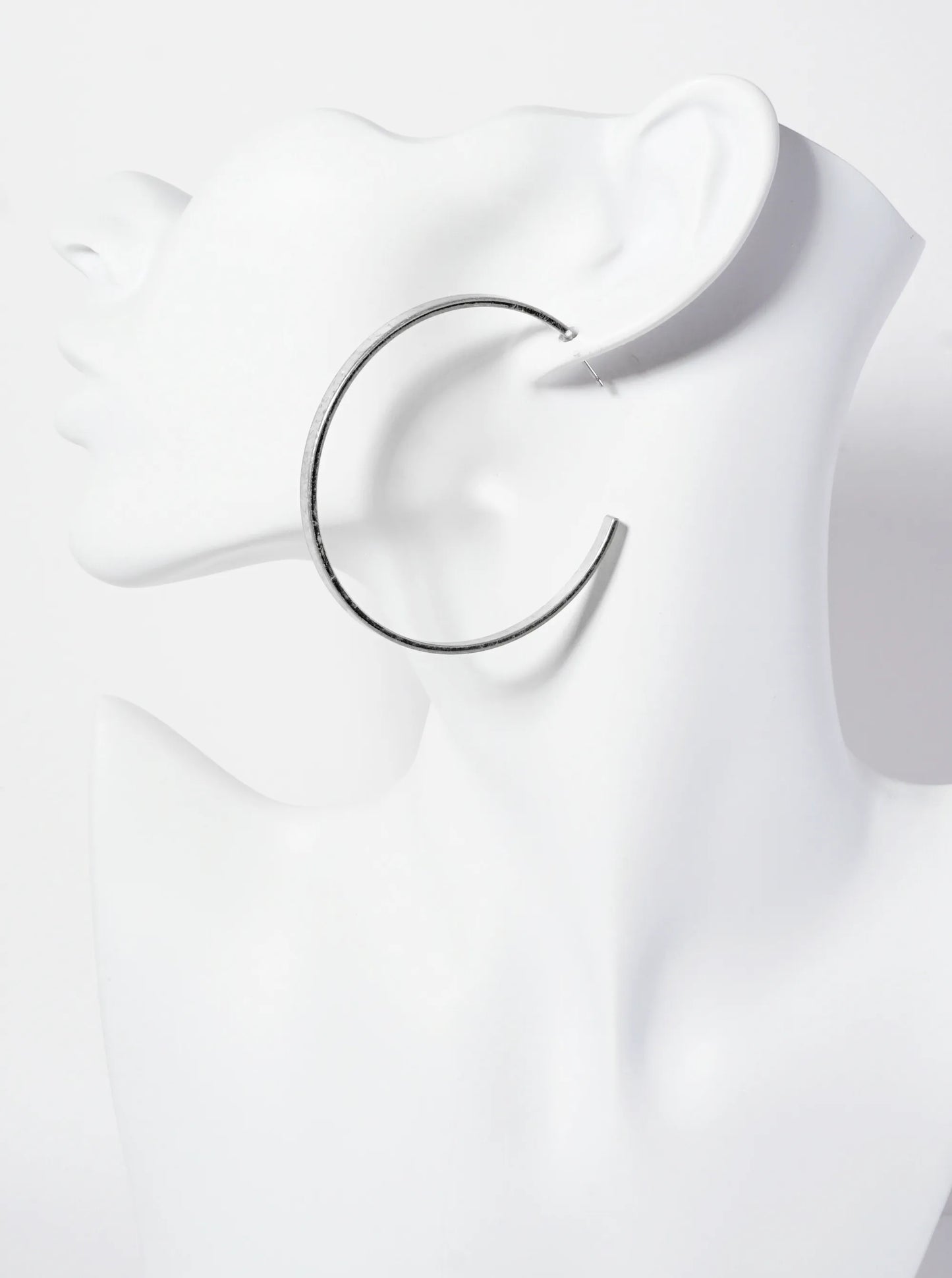 55mm Brass Open Hoop Earrings With 3mm Thickness