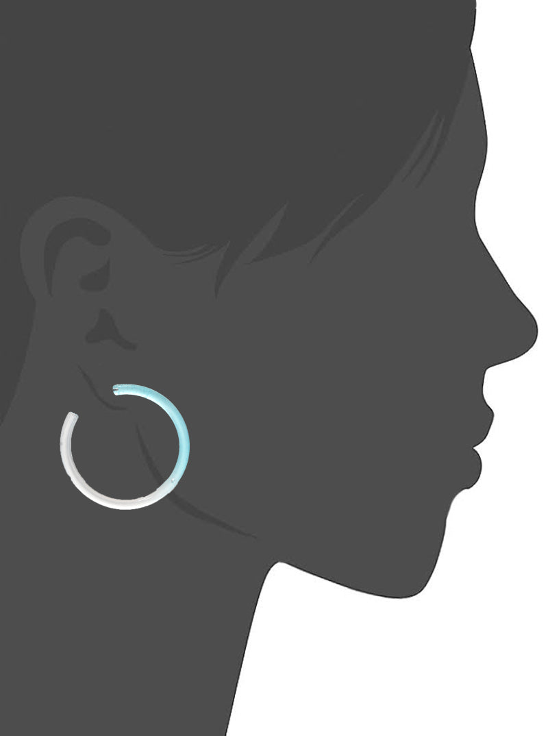 55mm Color Lucite Hoop Earrings