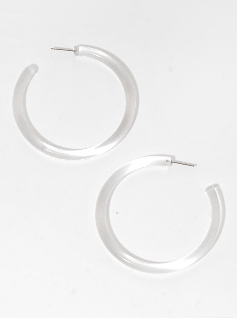 55mm Color Lucite Hoop Earrings