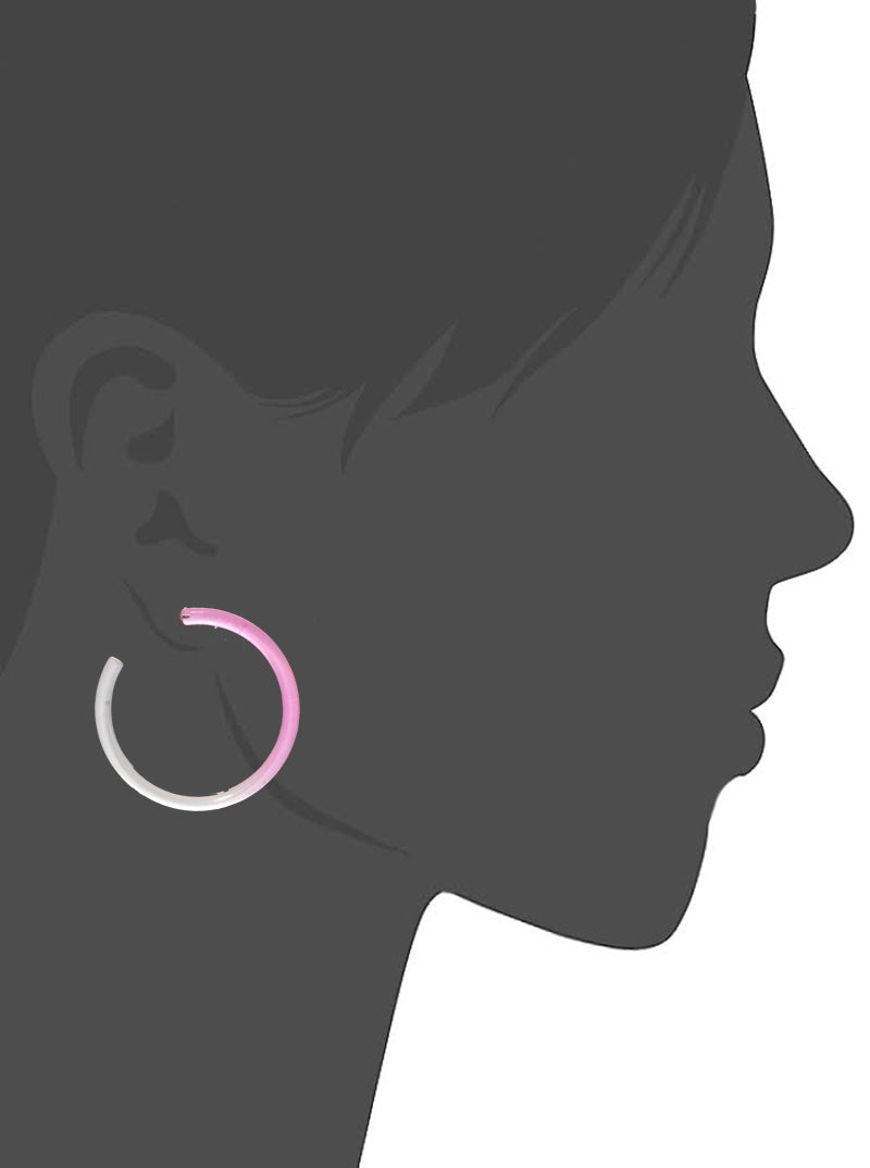 55mm Color Lucite Hoop Earrings