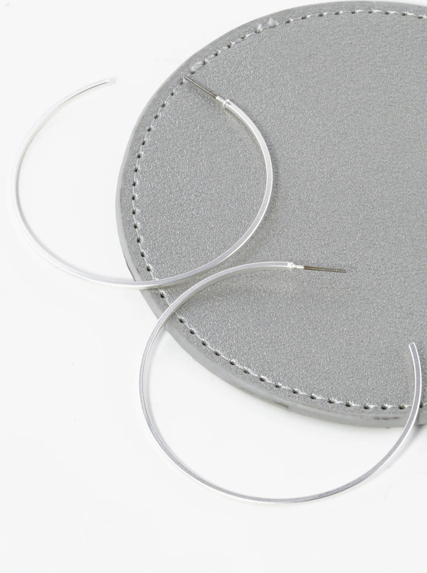 55mm Lightweight Brass Skinny Open Hoop Earrings