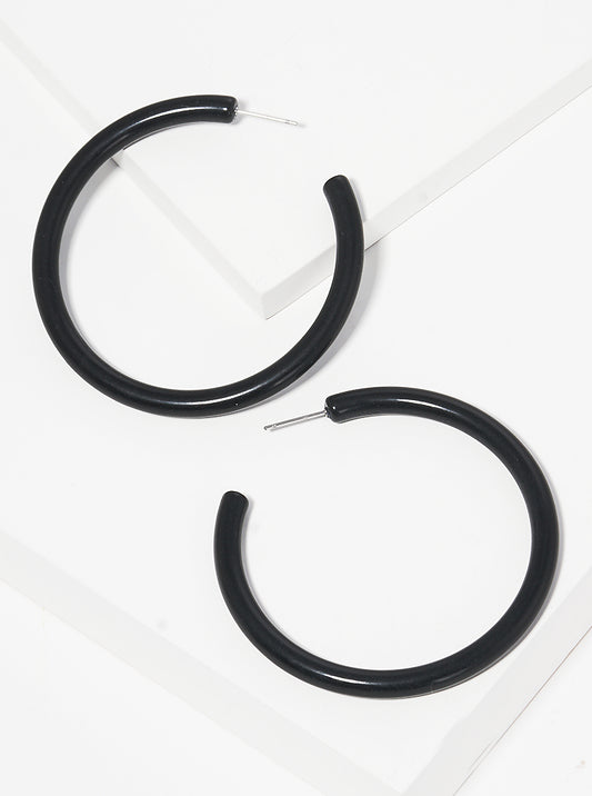 55mm Resin Color Hoop Earrings