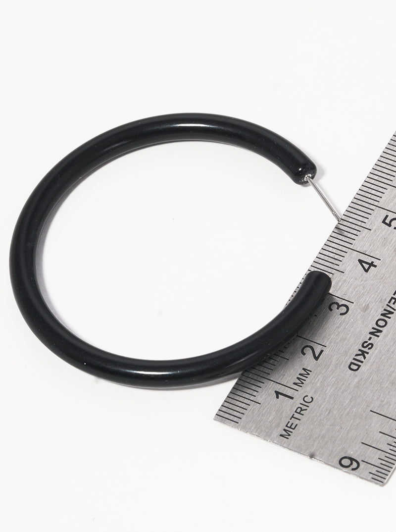 55mm Resin Color Hoop Earrings
