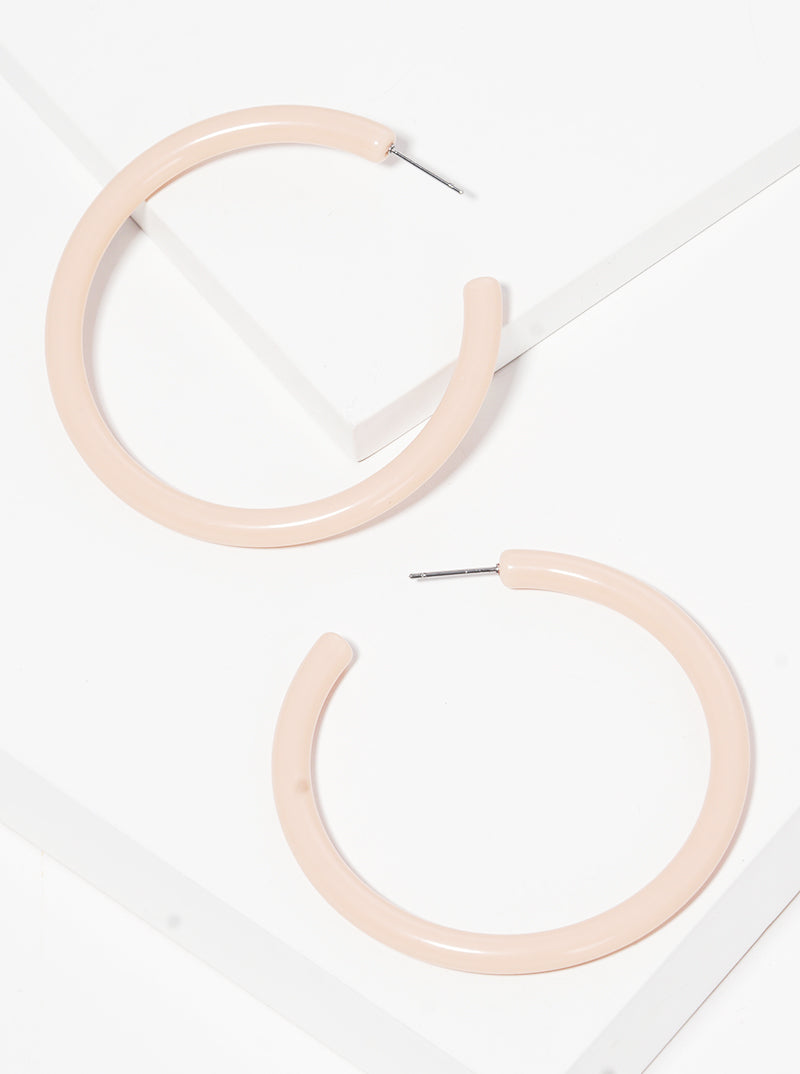 55mm Resin Color Hoop Earrings