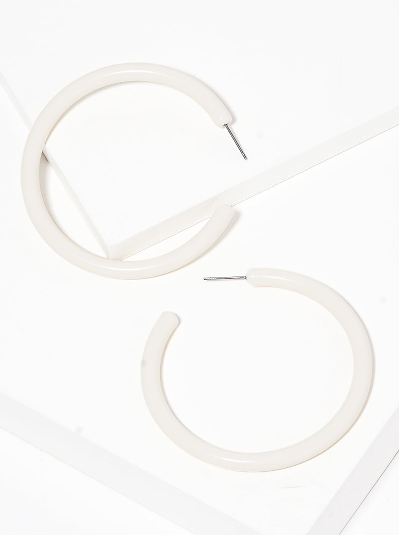 55mm Resin Color Hoop Earrings