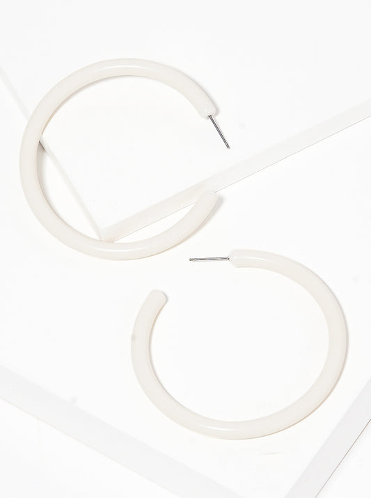 55mm Resin Color Hoop Earrings