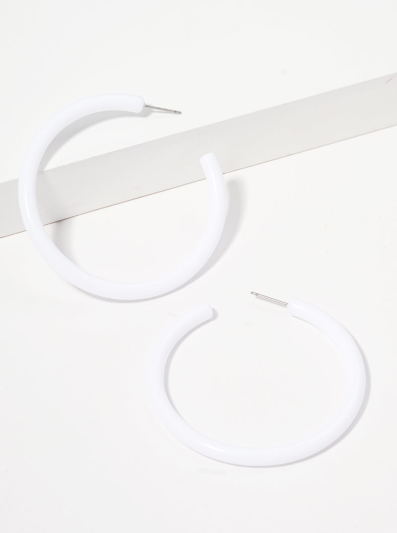 55mm Resin Color Hoop Earrings