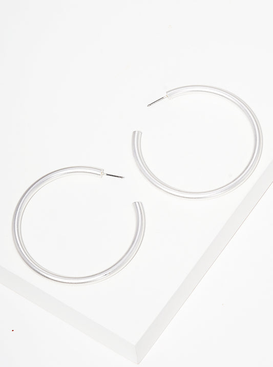55mm Brass Hoolow Hoop Earrings 4mm Thickness