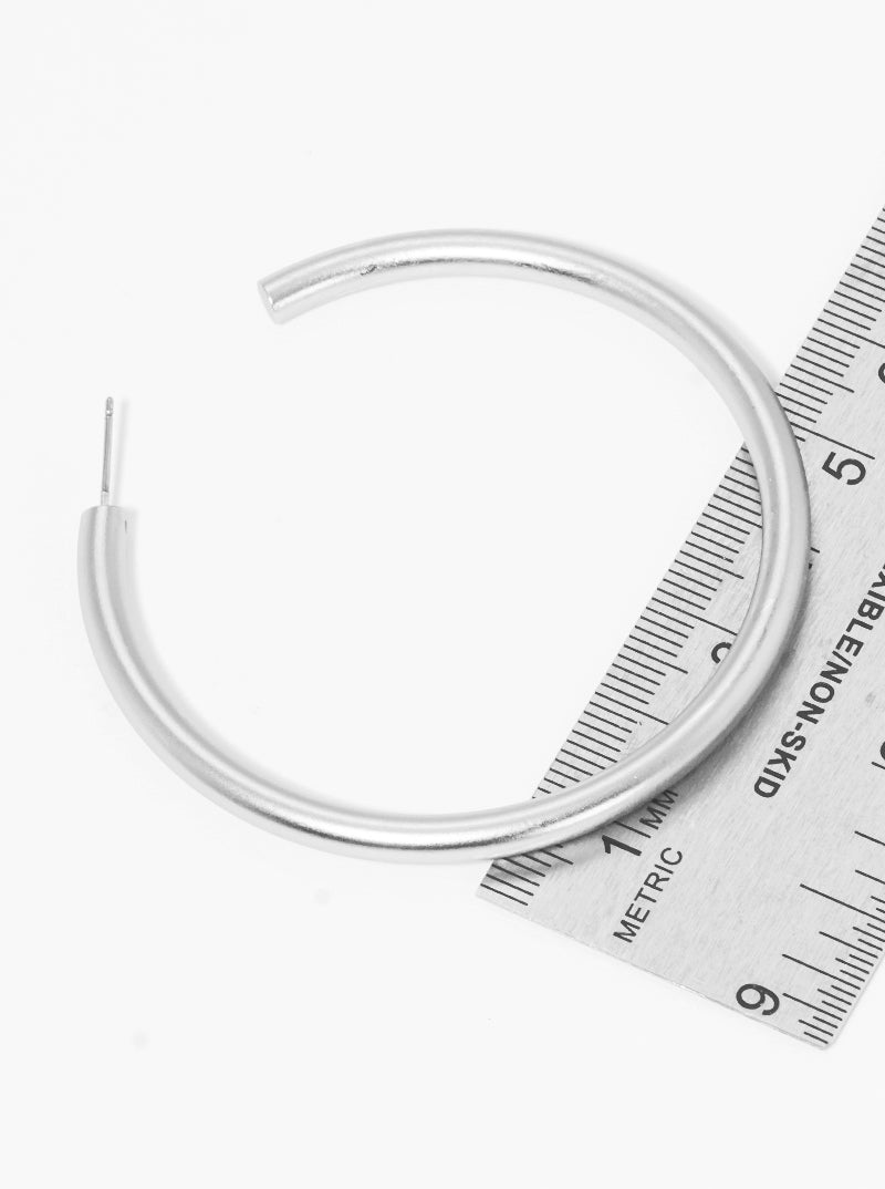 55mm Brass Hoolow Hoop Earrings 4mm Thickness