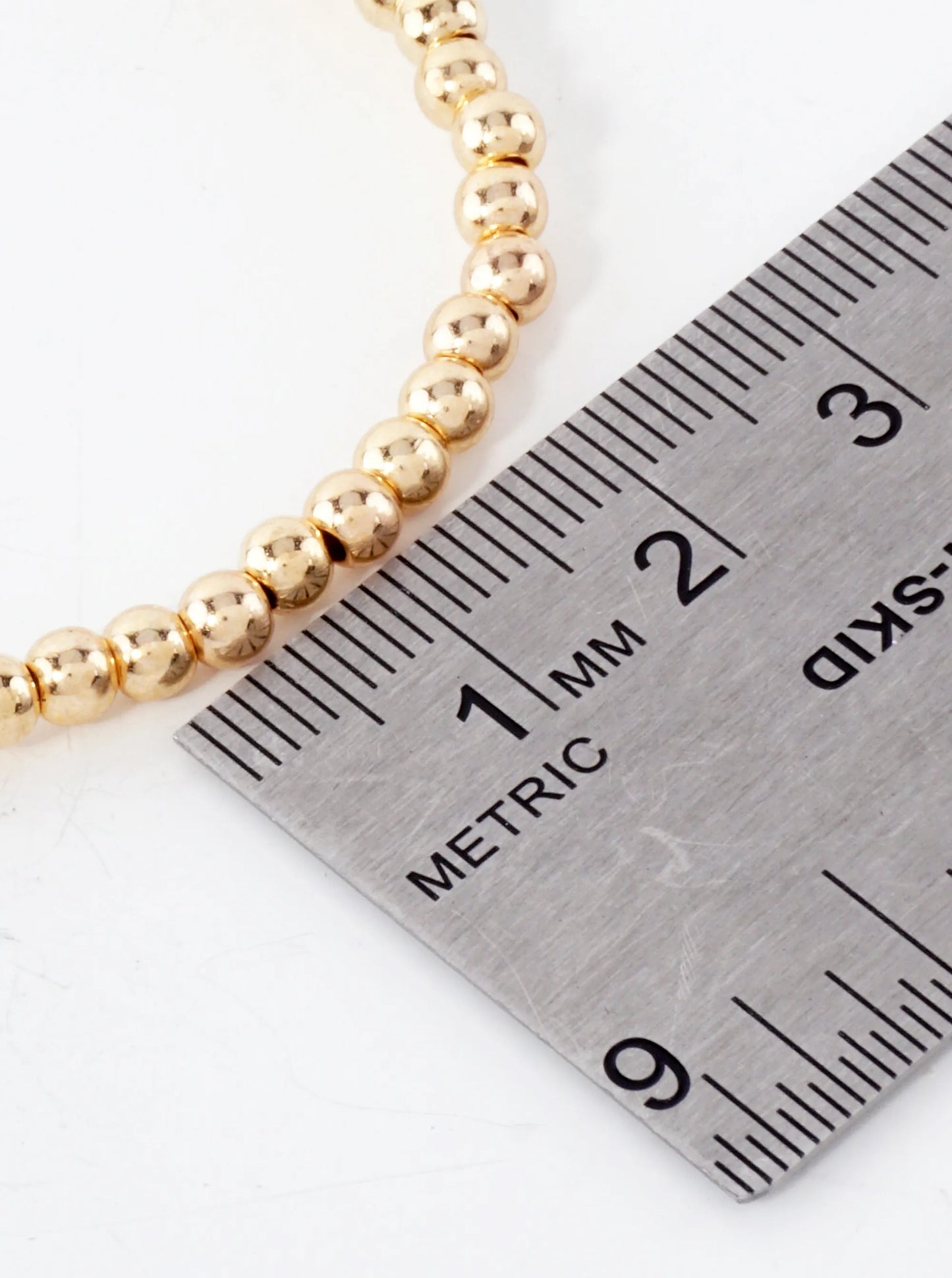 5PC-Set Metallic Beads Stackable Stretch Bracelets