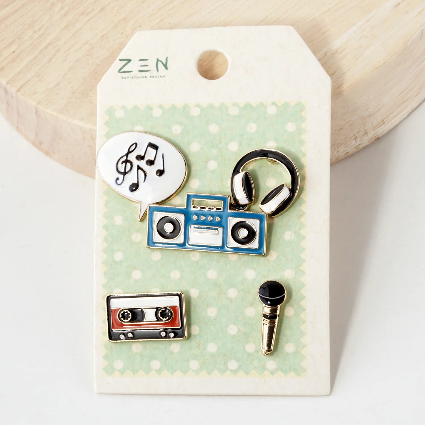 5PC-Set Music-Theme Brooch Pin