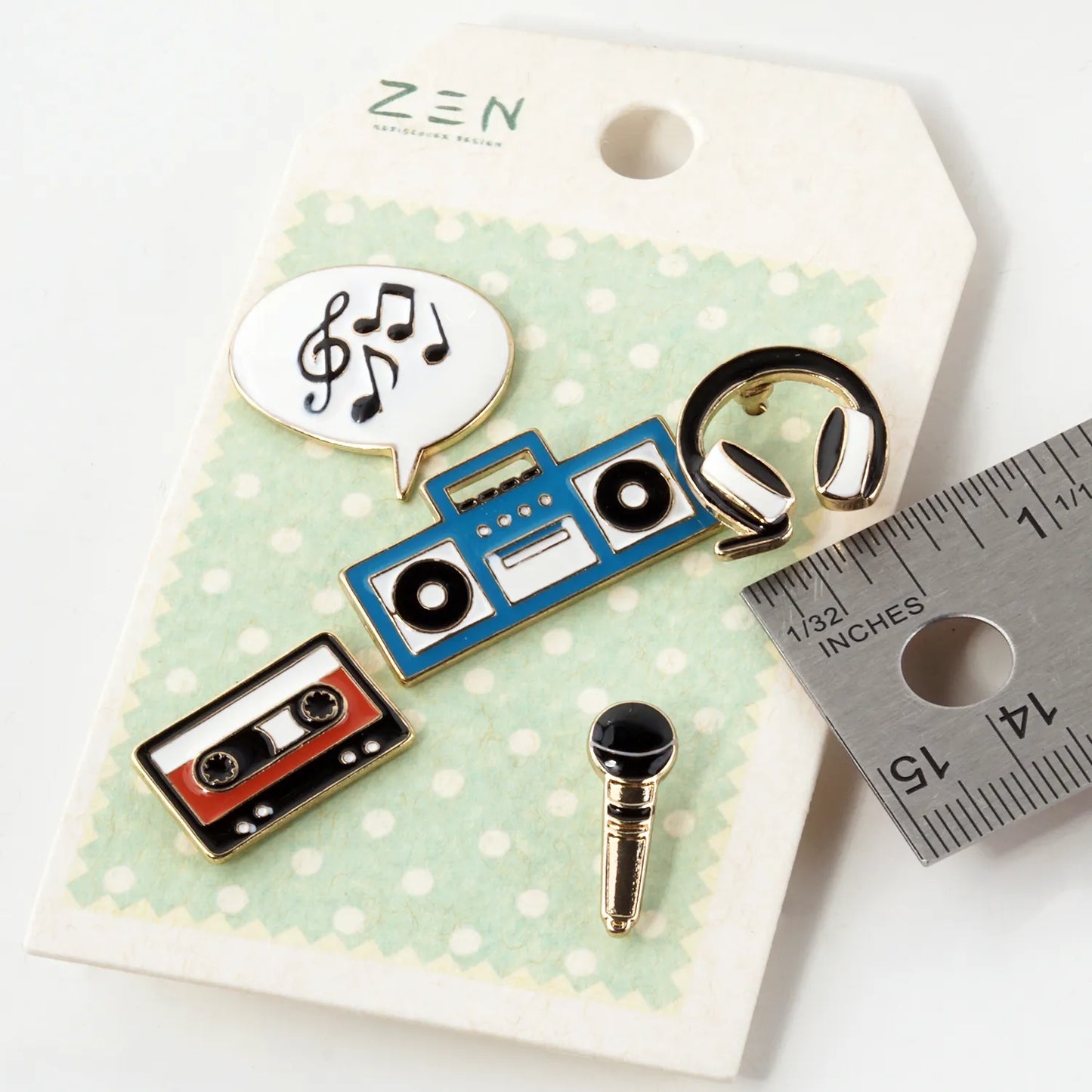 5PC-Set Music-Theme Brooch Pin