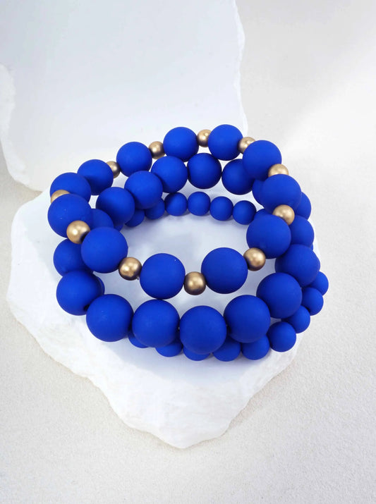 3-Set Beaded Stretch Bracelets