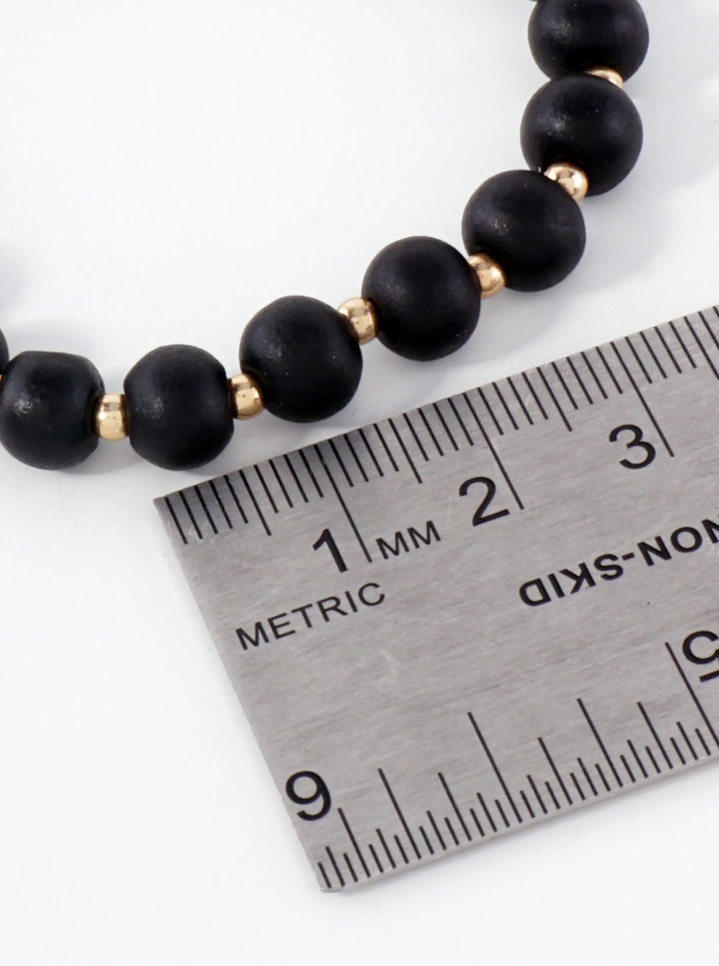 6mm Wood-Beaded Stretch Bracelet