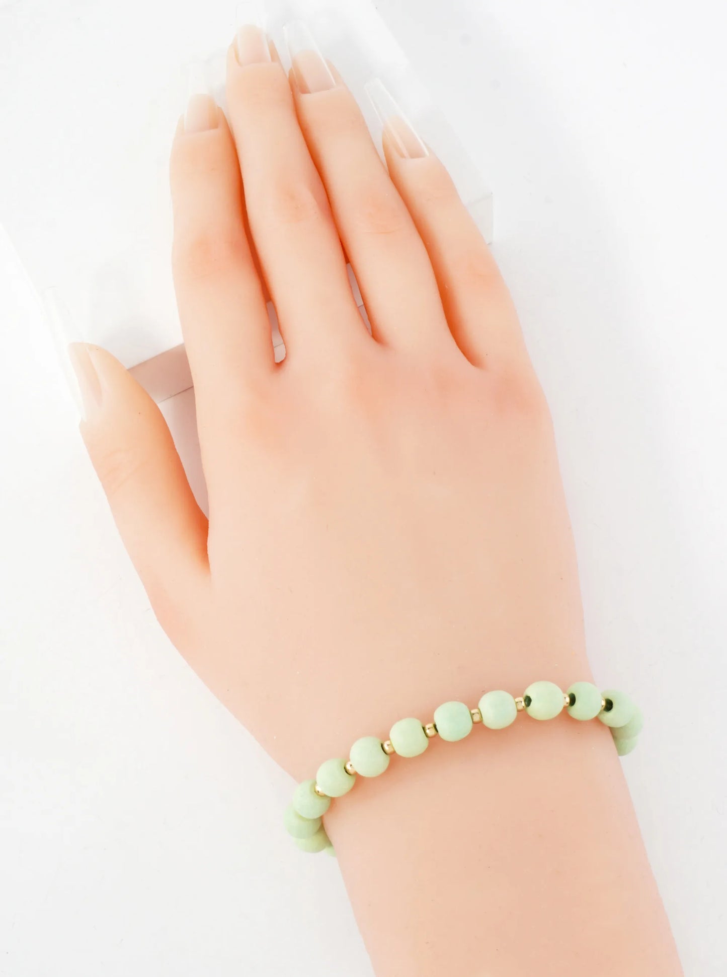 6mm Wood-Beaded Stretch Bracelet