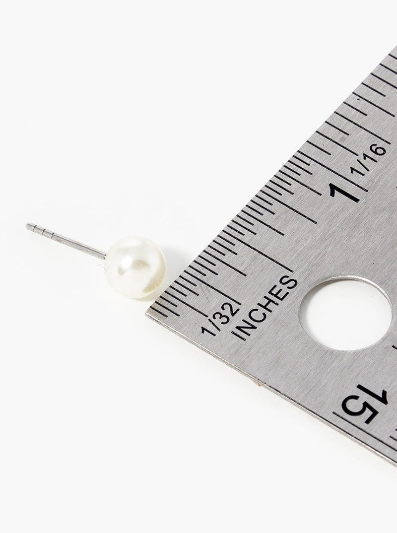 6mm Pearl Post Stud Earrings