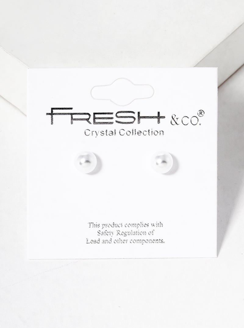 6mm Pearl Post Stud Earrings