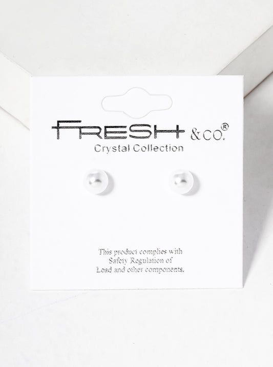 6mm Pearl Post Stud Earrings
