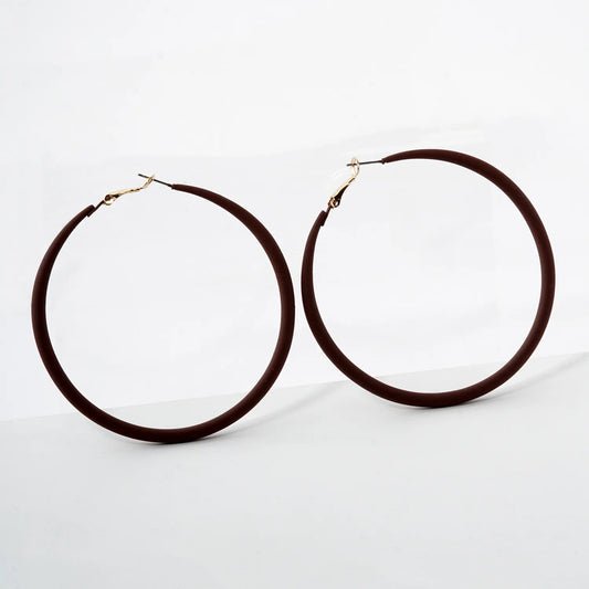 70mm Color Coated Hoop Earrings