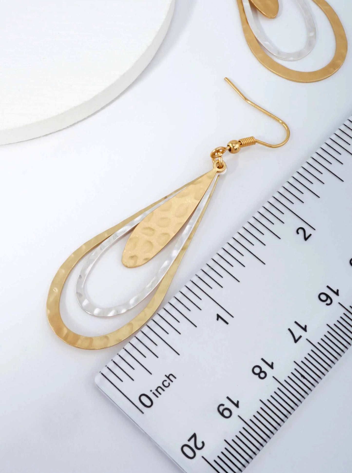 Layered Teardrop Dangle Earrings