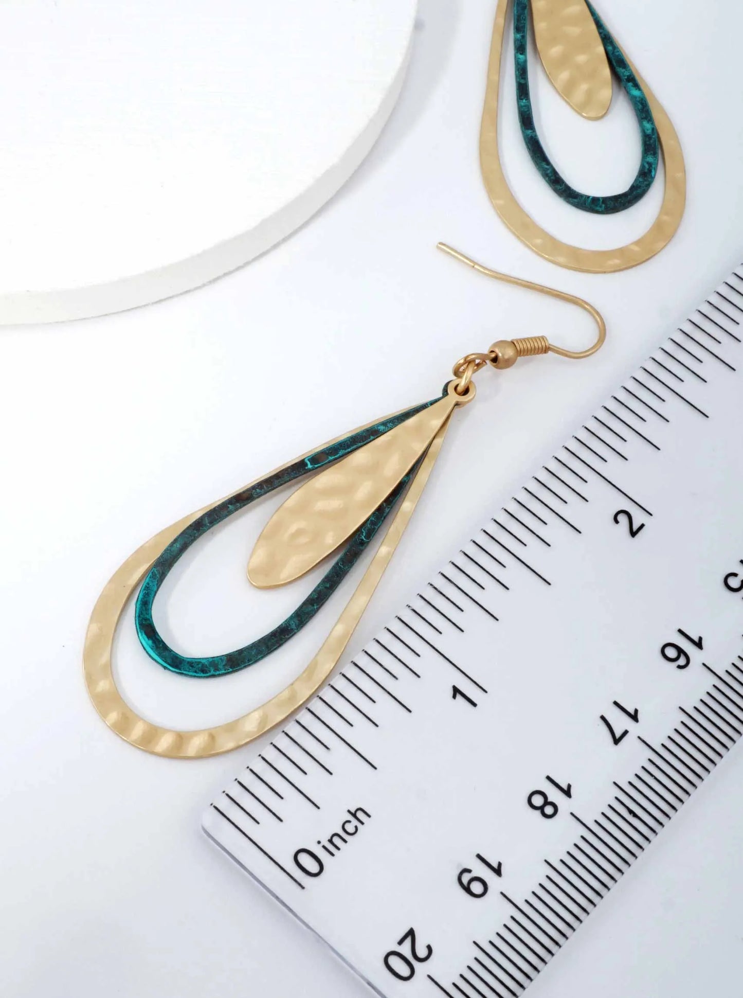 Layered Teardrop Dangle Earrings