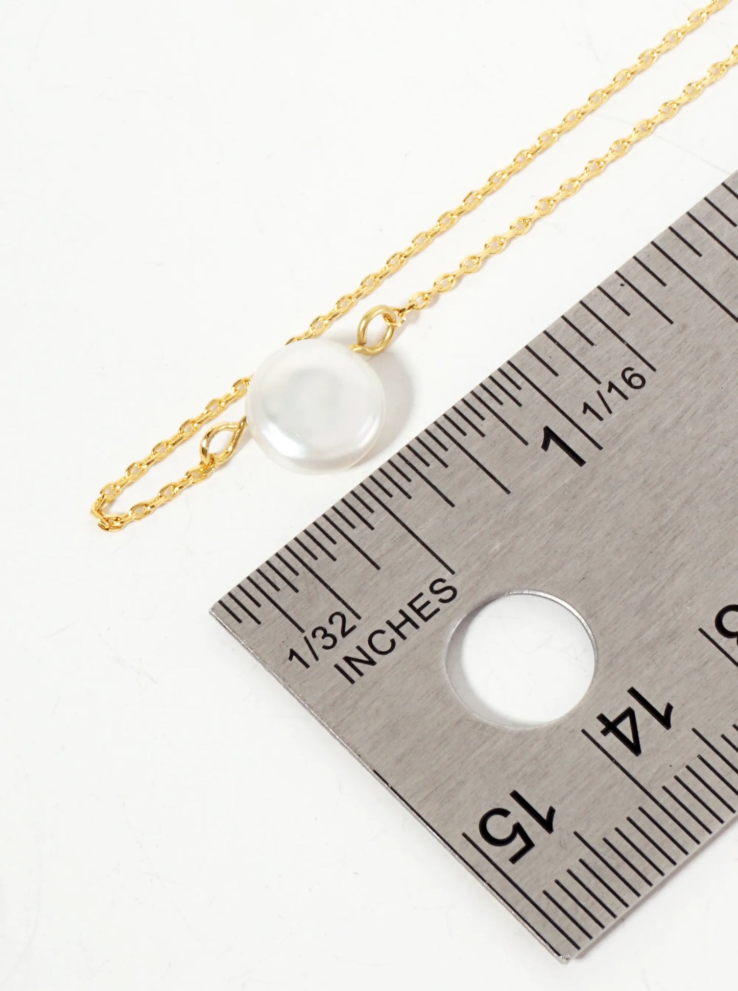 8mm Freshwater-Pearl Pendant 18K-Gold-Dipped Necklace