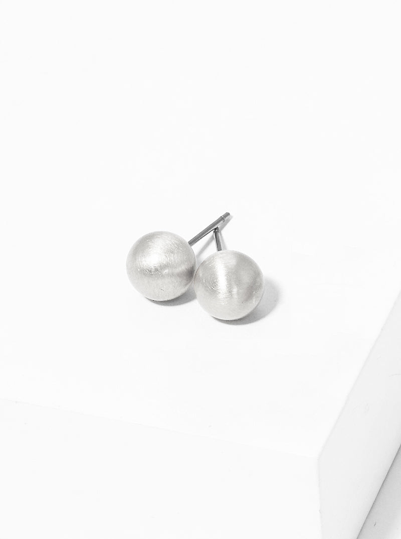 8mm Plated Resin Ball Bead Post Stud Earrings