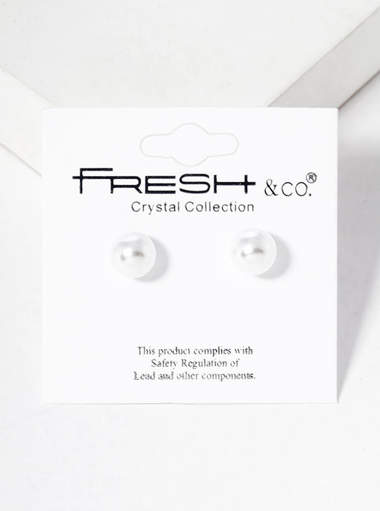 8mm Pearl Post Stud Earrings